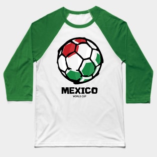 Mexico Football Country Flag Baseball T-Shirt